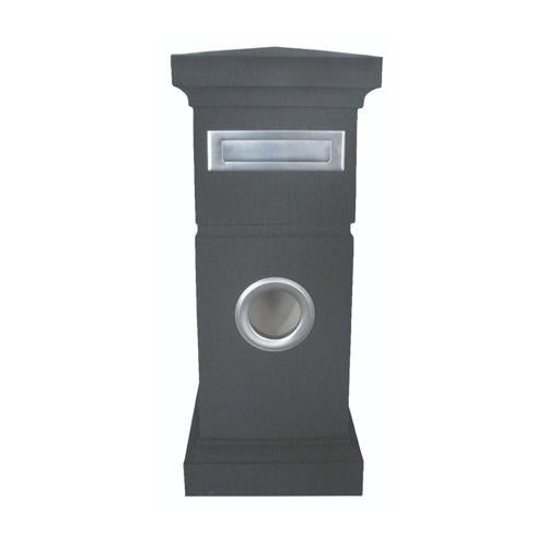 Northcote Pottery Classic Pillar Letterbox 920mm 390mm 380mm Black