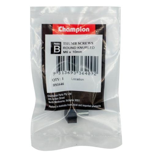 Champion Male Thumb Screw M6 X 10mm