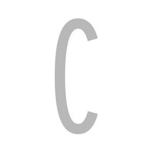 Box Design Letterbox Letter C 50mm Silver