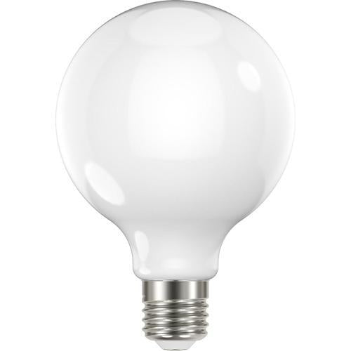 GE Lighting LED Dimmable G95 Opal Glass 7.6 Watt Cool White 15075L