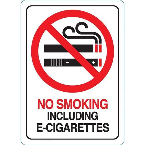 Sign No Smoking Including E-Cigarettes