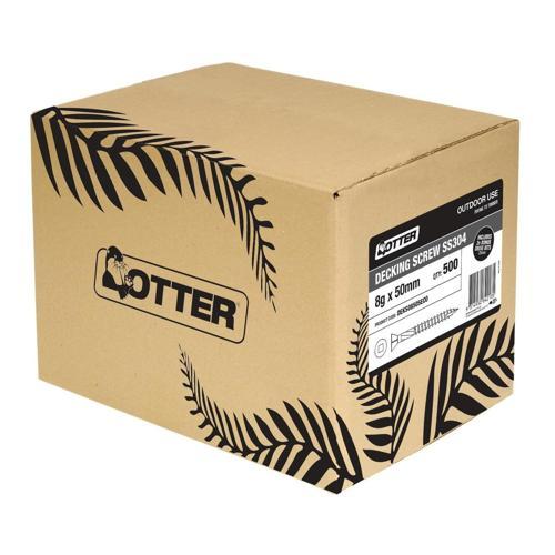 Otter Decking Screws 8g X 50mm Pack of 500 Stainless Steel