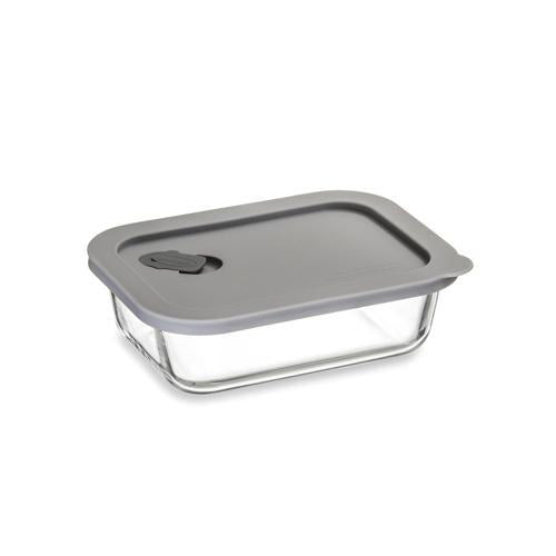 ClickClack Rectangle Container 0.6L Grey
