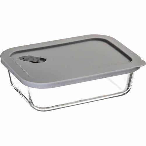 ClickClack Rectangle Container 1L Grey