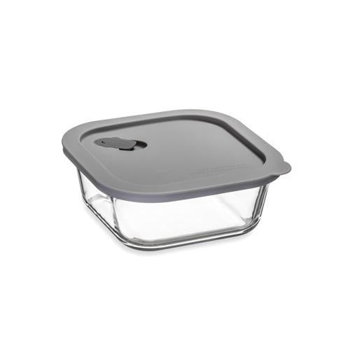 ClickClack Square Container 0.8L Grey