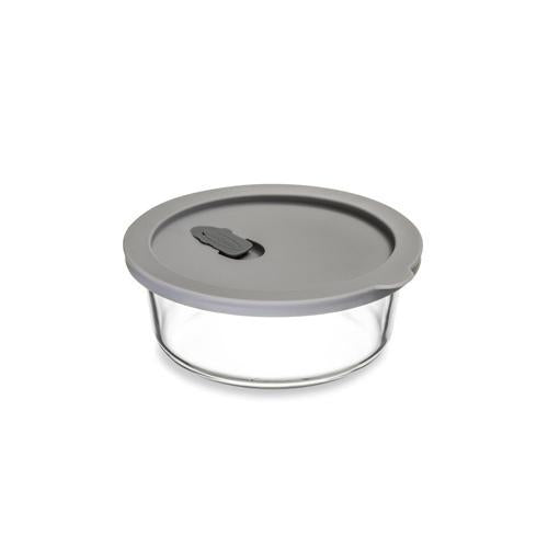ClickClack Round Container 0.4L Grey