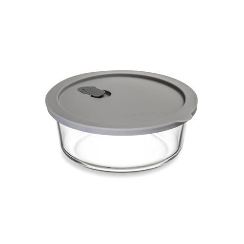 ClickClack Round Container 0.6L Grey