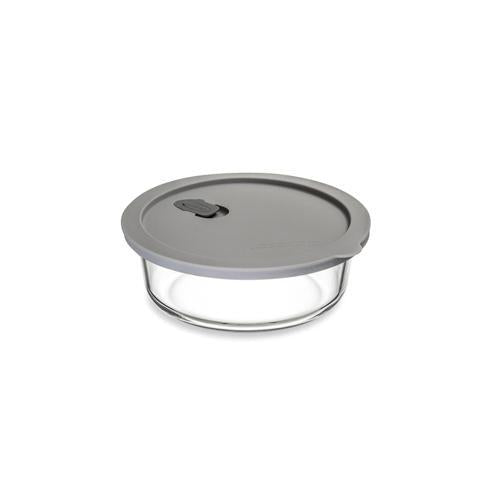 ClickClack Round Container 0.9L Grey
