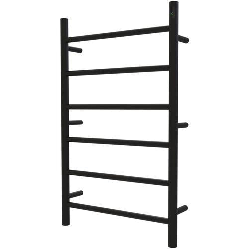 Fabia Heated Towel Rail With Buit-In Timer 500mm 800mm 110mm Matt Black