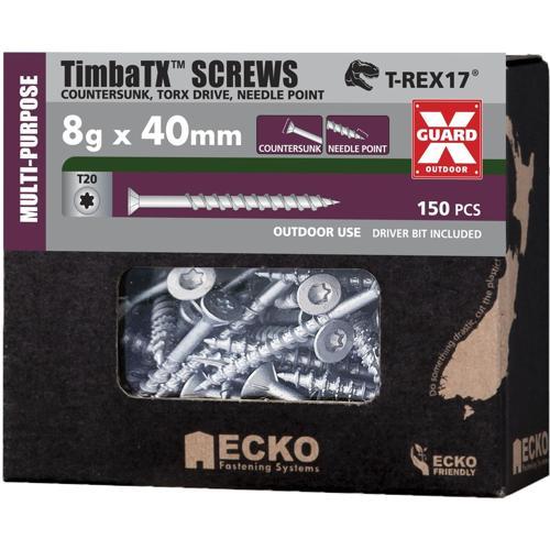 Ecko Timba TX TimbaTX Multi-Purpose Screws XGuard 8g-10 X 40mm Pack of 150