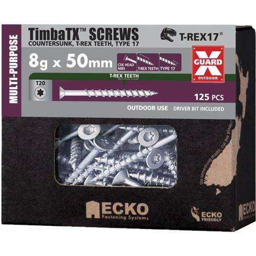 Ecko Timba TX TimbaTX Multi-Purpose Screws XGuard 8g-10 X 50mm Pack of 125