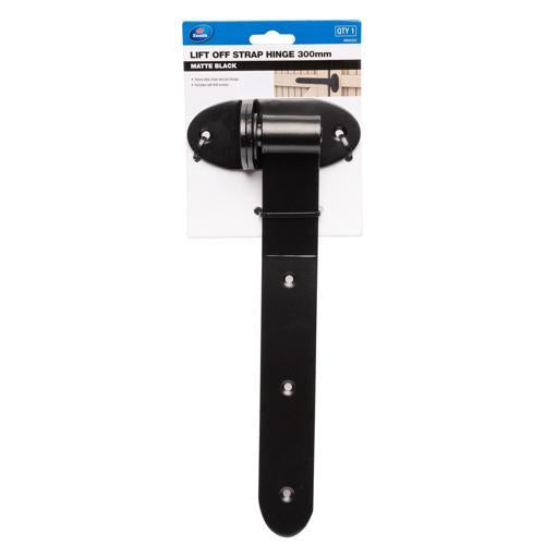 Zenith Lift Off Gate Strap Hinge 300mm Matte Black