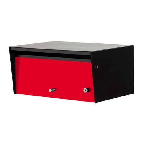 Box Design Metro Metal Letterbox 190mm 390mm 290mm Black/Red