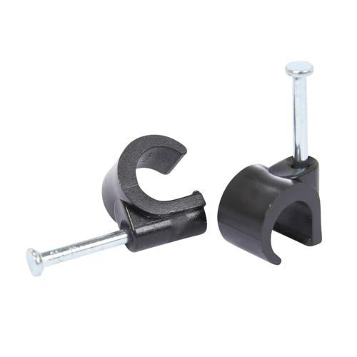 HPM Hook Cable Clips 8-10mm Black Pack of 100