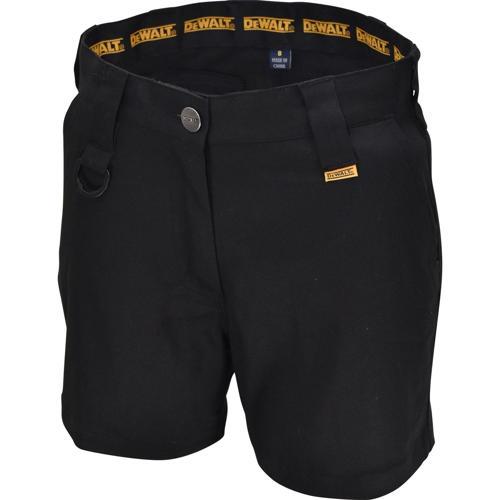 DeWALT Centenary Women's Work Shorts Size 8 Black