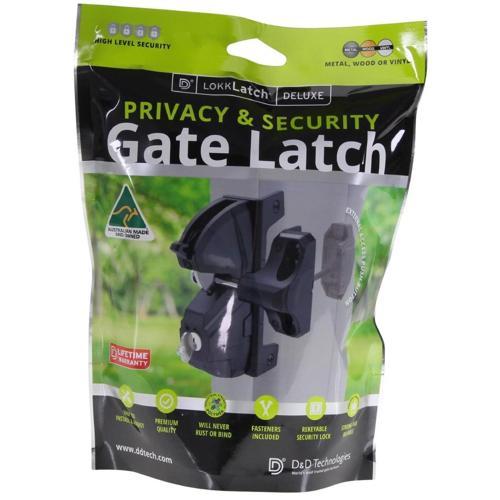 D&D Technologies LokkLatch Deluxe Gate Latch Kit With Short Bolt 38-150mm 19mm