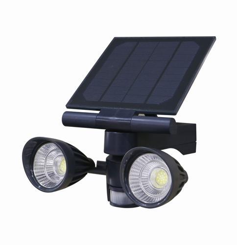 Mercator Troy Solar Security Light 600 Lumen Black