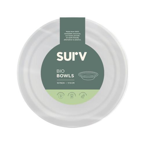 SURV Bio Bowls 10 Pack White Pack of 10