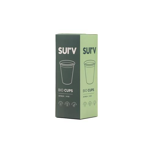 SURV Bio Tumblers 20 Pack White Pack of 20