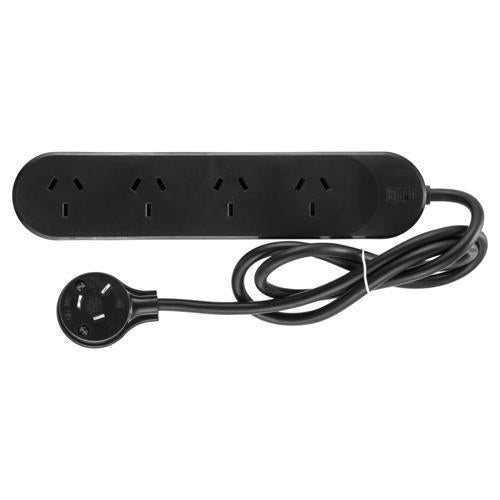 HPM Standard Powerboard 4 Outlet Black