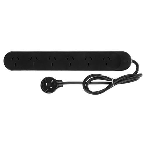 HPM Standard Powerboard 6 Outlet Black