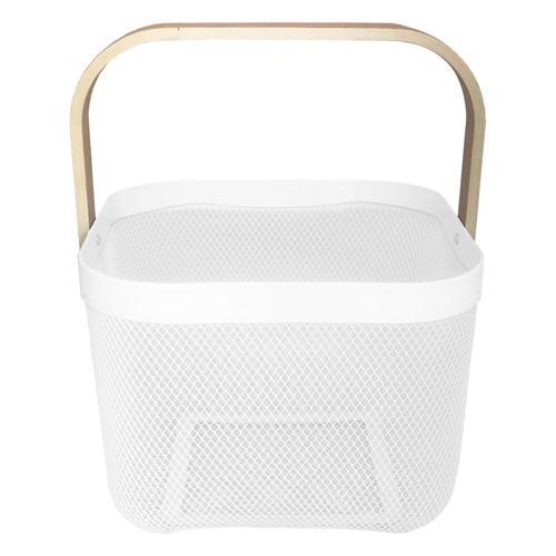 Kates Kitchen Metal Mesh Pantry Basket With Wooden Handle 185mm 420mm 265mm