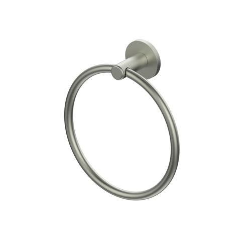 Greens Tapware Volt Towel Ring Brushed Nickel 185mm X 175mm Brushed Nickel