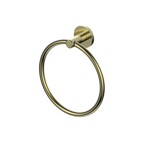 Greens Tapware Volt Towel Ring Brushed Brass 185mm X 175mm Brushed Brass