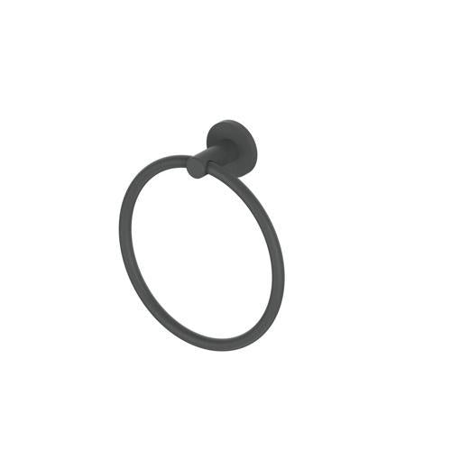 Greens Tapware Volt Towel Ring Gun Metal 185mm X 175mm Gun Metal