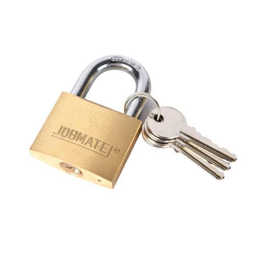 Jobmate Padlock 50mm 2 Pack Brass Pack of 2 TH2207018