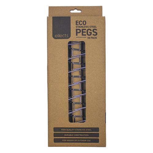 Effects Pegs 18 Pack Silver Pack of 18