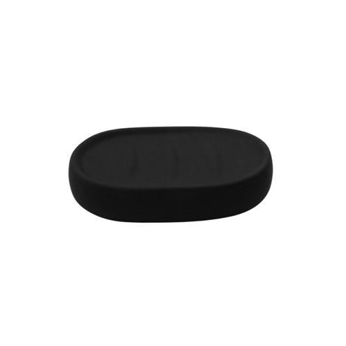 Nouveau Adaline Ceramic Soap Dish 123mm 32mm 83mm Black