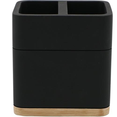 Nouveau Bridget Polyresin Toothbrush Holder 100mm 107mm 75mm Black
