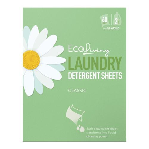 EcoLiving Laundry Detergent Strips Classic Flowers Pack of 60