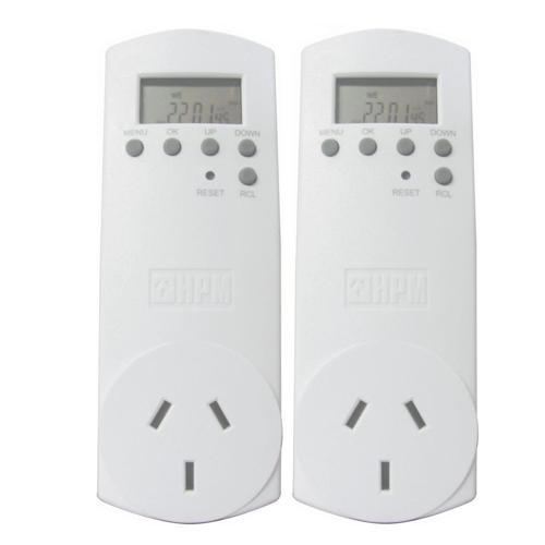 HPM Slimline Digital Timer Twin Pack Double Pole
