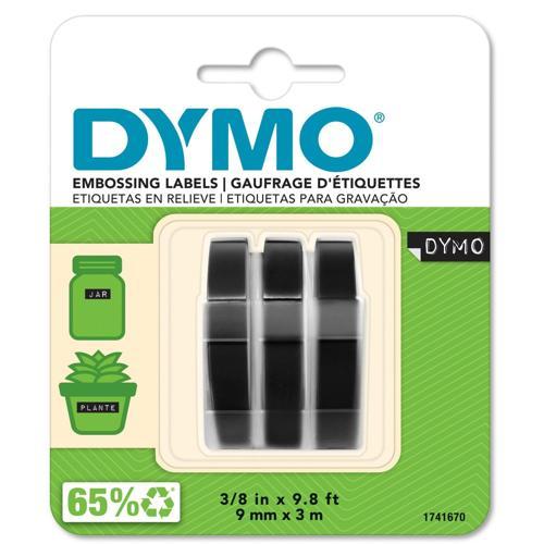 DYMO Embosser Embossing Label Tape Black