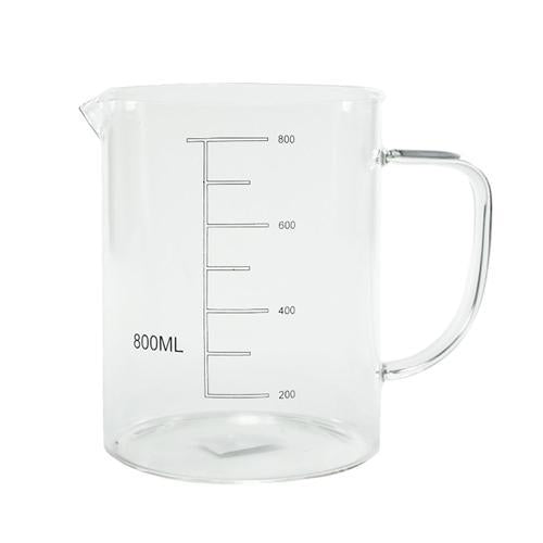 Kates Kitchen Glass Beaker With Handle 800mL 135mm 150mm