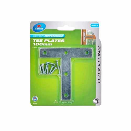 Zenith T Plate 100mm Zinc Plated
