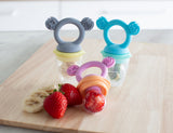 Cherub Silicone Fresh Food Feeder & Teether - Lemon & Grey