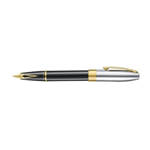 Sheaffer Legacy Fine Fountain Pen Black Chrome 14K Gold Trim