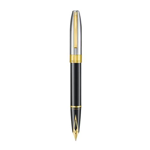 Sheaffer Legacy Fine Fountain Pen Black Chrome 14K Gold Trim