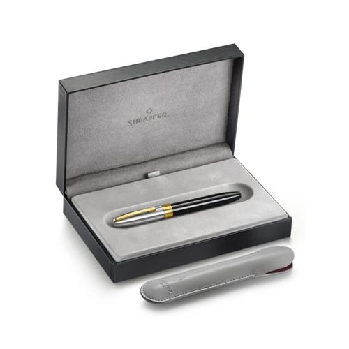 Sheaffer Legacy Fine Fountain Pen Black Chrome 14K Gold Trim