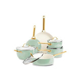 GreenPan Padova 6 (10) Piece PFAS Free Cookset Mint Green