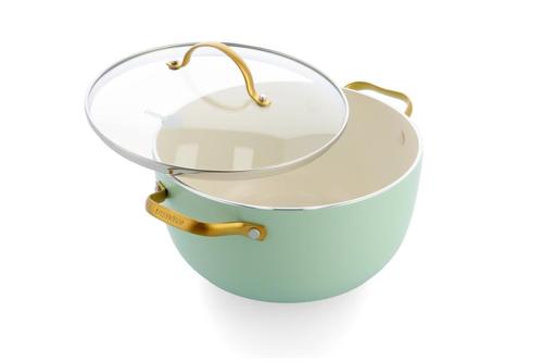 GreenPan Padova 6 (10) Piece PFAS Free Cookset Mint Green
