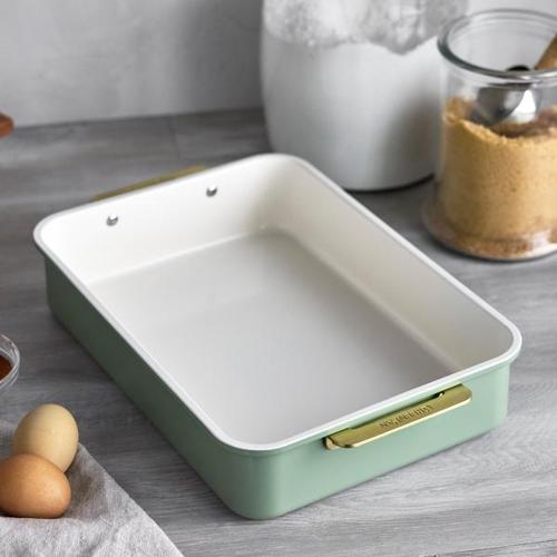 GreenPan Rectangular Cake/Roast Pan w Handles 30.2cm x 25.2cm - PFAS Free