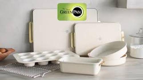 GreenPan Rectangular Cake/Roast Pan w Handles 30.2cm x 25.2cm - PFAS Free
