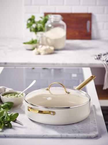 GreenPan Padova PFAS Free Saute Pan 28cm/3.6L Cream