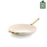 GreenPan Padova PFAS Free Frypan 32cm with Helper Handle Cream