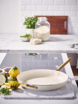 GreenPan Padova PFAS Free Frypan 32cm with Helper Handle Cream