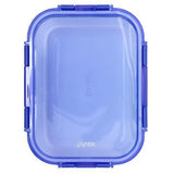 Pyrex Lock N Store Rectangle Container with Blue Lid  1.52L